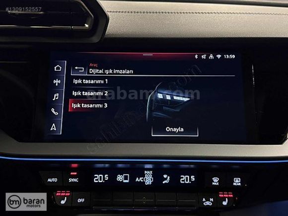 BARAN MOTORS 2025 AUDİ A3 ADVANCED CAM TAVAN ISITMA BOYASIZ