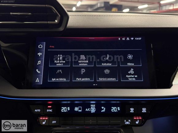 BARAN MOTORS 2025 AUDİ A3 ADVANCED CAM TAVAN ISITMA BOYASIZ