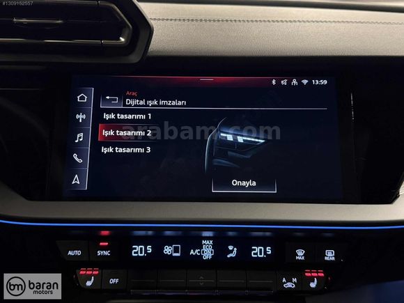 BARAN MOTORS 2025 AUDİ A3 ADVANCED CAM TAVAN ISITMA BOYASIZ