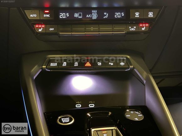 BARAN MOTORS 2025 AUDİ A3 ADVANCED CAM TAVAN ISITMA BOYASIZ