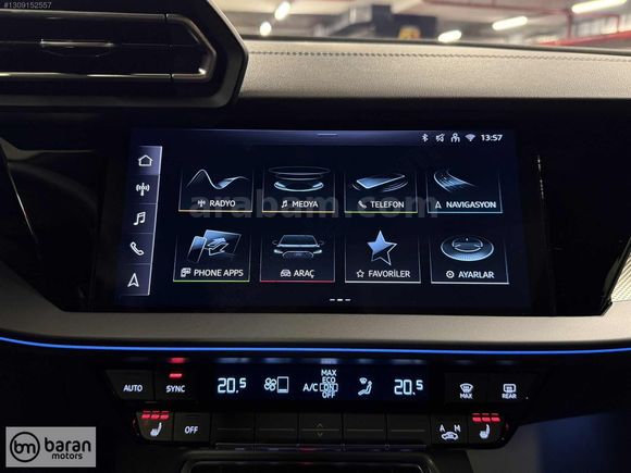 BARAN MOTORS 2025 AUDİ A3 ADVANCED CAM TAVAN ISITMA BOYASIZ