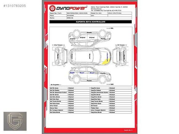 CENGAVER'DEN 2012 BMW X6 M SPORT BORDO KLTK VAKUM E-BAĞAJ 306 HP