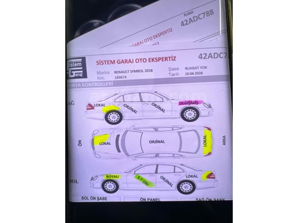 Sahibinden Renault Symbol 1.5 dCi Joy 2018 Model 