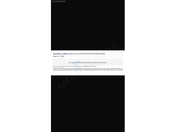 2018- AUDİ A6 50 TDİ QUATTRO SLİNE -06 AG 0006- ÖZEL PLAKALI