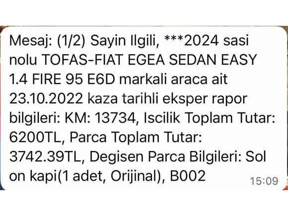 Sahibinden Fiat Egea 1.4 Fire Easy Plus 2022 Model 