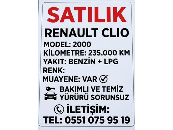 Sahibinden Renault Clio 1.4 RNA 2000 Model