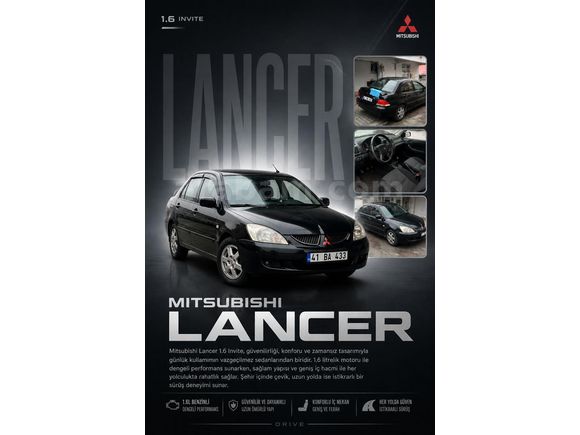 Sahibinden Mitsubishi Lancer 1.6 Invite 2006 Model  329.000 km Siyah