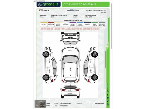 "LexAUTO" SEAT ALTEA XL İ-TECH 2015 HATASIZ BOYASIZ 118.000 KM