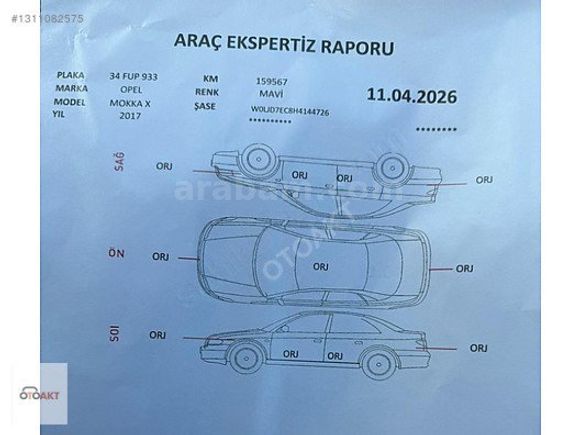 Galeriden Opel Mokka X 1.6 CDTI Excellence 2017 Model Eskişehir