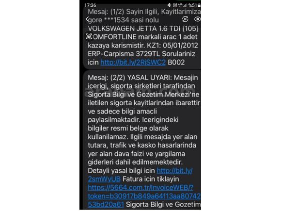 Sahibinden Değişensiz Volkswagen Jetta 1.6 TDi Comfortline