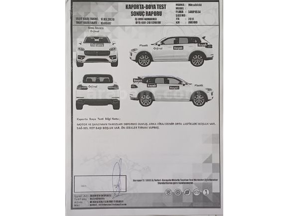 Sahibinden Mitsubishi ASX 1.6 MIVEC Intense 2011 Model İstanbul