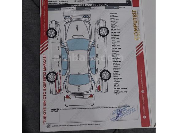 Sahibinden Citroen C-Elysée 1.6 HDi Attraction 2016 Model  205.000 km Beyaz