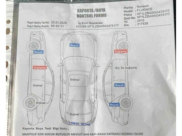Sahibinden Renault Fluence 1.5 dCi Extreme 2010 Model 
