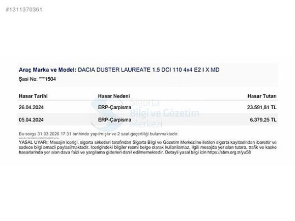 TEMİZ MASRAFSIZ 140 BİN KM LAUREATE 4x4 KRED KRTNA 12 TAKSİT