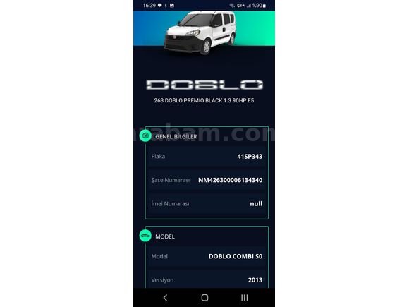 Fiat Doblo Combi 1.3 Multijet Premio Black 2013