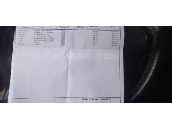 Toyota Corolla 1.4 VVT-İ 2005 Model Ankara