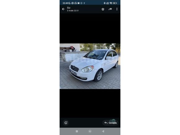 Sahibinden Hyundai Accent Era 1.6 Select 2008 Model  202.000 km Beyaz
