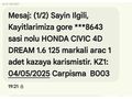 2021 ECO ELEGANCE DEĞİŞENSİZ 1 PARÇA LOKAL BOYALI OTOMATİK CİVİC