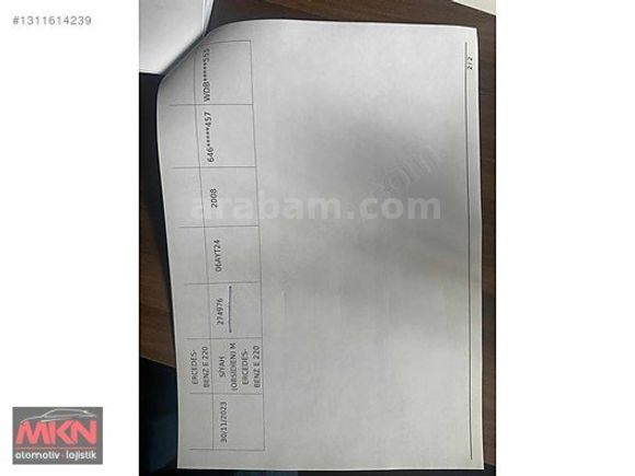MKN OTOMOTİV'DEN E220 CDİ MAKYAJLI K.ISITMA CAM TAVAN HAFIZA.