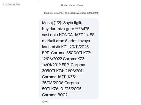 ZAHİT'TEN 0 MUAYENE OTOMATİK JAZZ ES