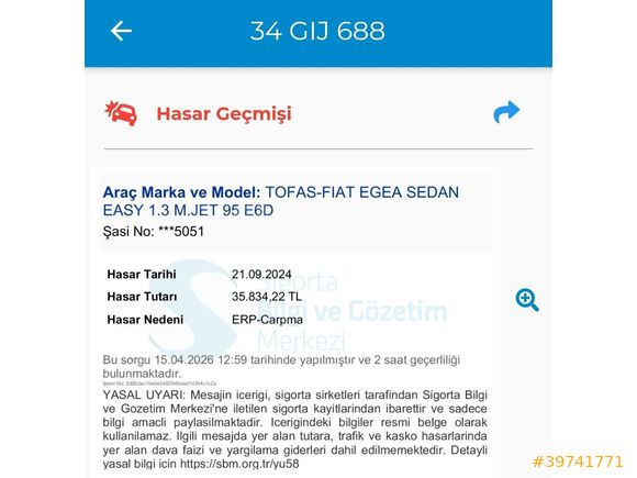 ORCAN MOTORS dan 2023 Egea 1.3 MultiJet II Easy