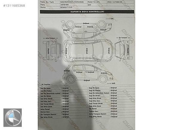 ŞEVİKLERDEN 2022 MODEL RENAULT CLİO 1.0 TCE OTOMATİK BOYASIZZ.