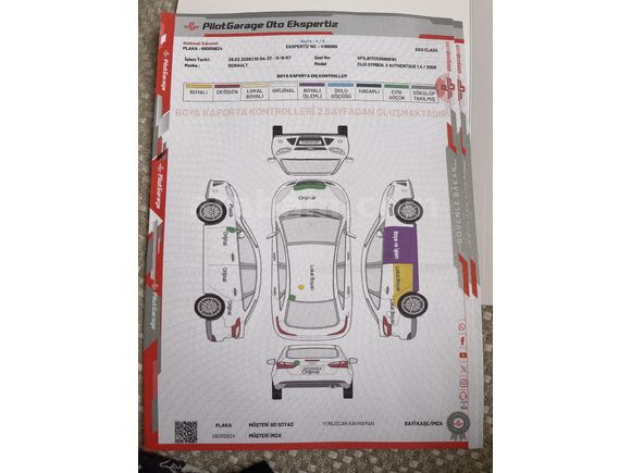 1.4 Authentique 2008 (DEĞİŞENSİZ-DÜŞÜK KM -HASAR KAYITSIZ)