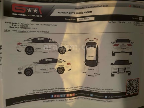 Sahibinden Fiat Linea 1.6 Multijet Lounge 2012 Model 