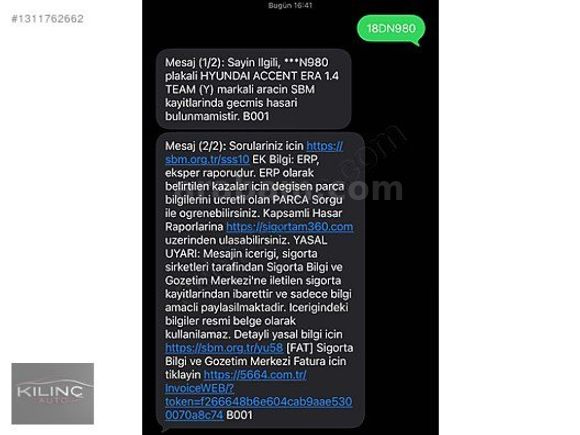 KILINÇ AUTO'DAN HATASIZ DEĞİŞENSİZ TEMİZ ACCENT ERA 1.4 TEAM ABS