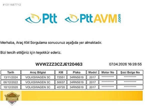 2017 VW PASSAT 1.4 TSİ BlueMATİON OTOMATİK 95 BİN KM TRENDLİNE