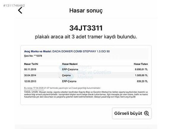 GALERİ FATİH 2013 1.5DCI DOKKER STEPWAY 95HP DEĞİŞENSİZ İL SAHİP