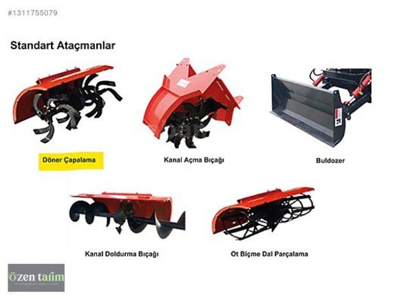 MİNİ PALETLİ TRAKTÖR ARKA ROTOVATÖR ÇAPALAMA ATAÇMANI