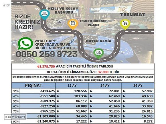 KAYRAM GÜVENCESİYLE 36 AYA VARAN TAKSİT AVANTAJI