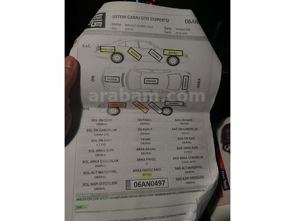 Sahibinden Renault Symbol 1.5 dCi Joy 2014 Model Şanlıurfa