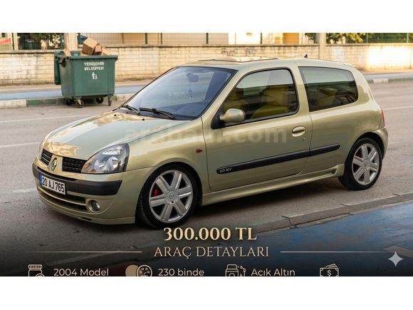 3 günlük fiyat 350 den düştü Sahibinden Renault Clio 1.6 Dynamique 2004 Model dijital klima