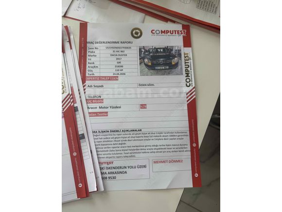 2017 model Duster 4X4 LAUREATE paketi