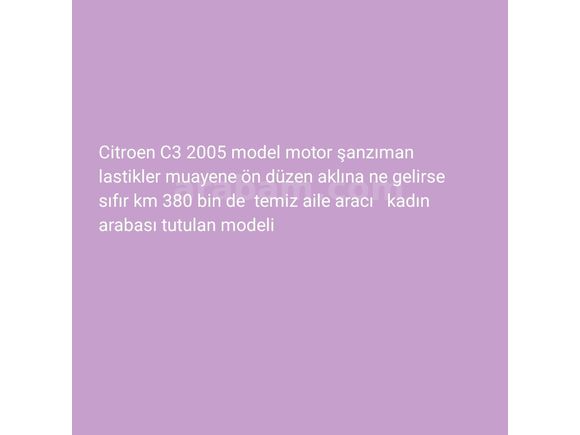 Sahibinden Citroen C3 1.4 HDi X 2005 Model