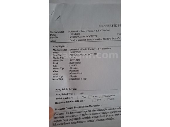 Sahibinden Ford Fiesta 1.6 Titanium 2013 Model