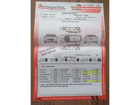 Sahibinden Toyota Corolla 1.6 Terra 2007 Model