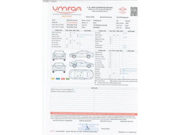 Acil Citroen C5 2010 Model
