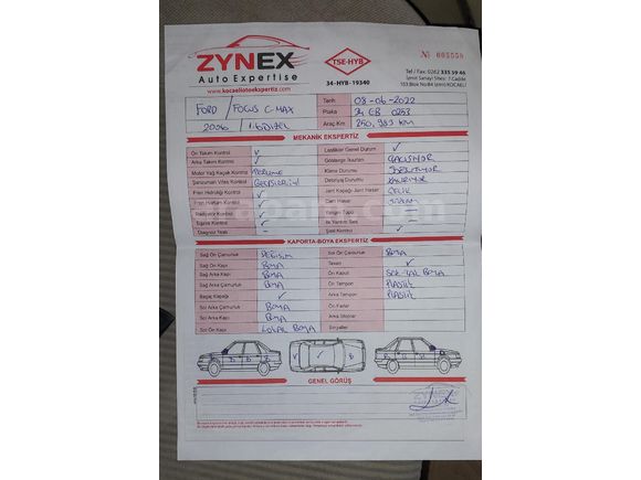 優ページ Sahibinden Ford C-Max 1.6 TDCi Ghia 2006 Model Yalova 305.000 km