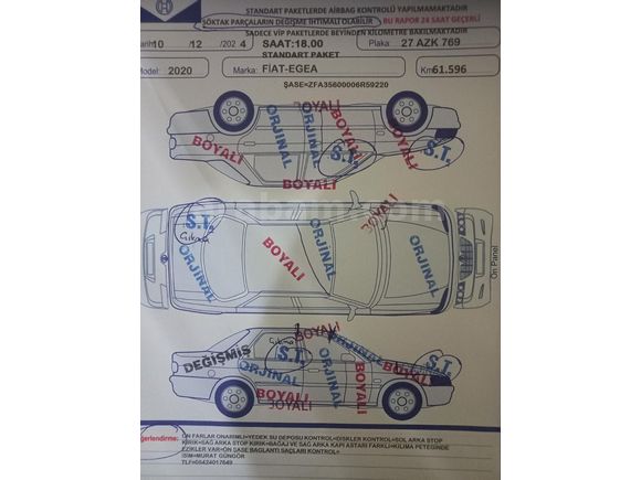 Sahibinden Fiat Egea 1.3 79 bin km Multijet Easy Plus 2020 Model