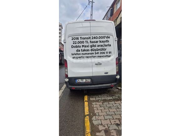 Sahibinden Ford Transit 350 E 2016 Model 