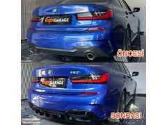 BMW 3.20İ G20 İÇİN 3.40i DİFÜZÖR VE SİYAH EGZOZ SETİ