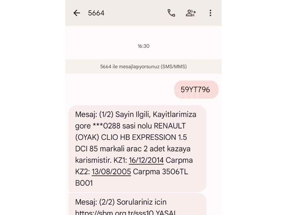 MASRAFSIZ 1 DEĞİŞEN 1 BOYA 2006 MODEL 1.5 dCi 86 HP CLİO