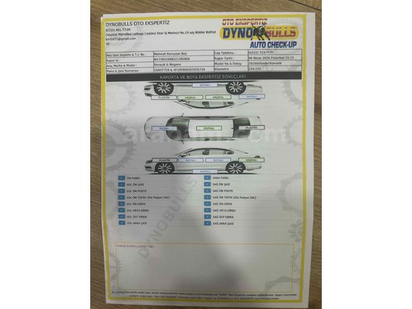 2016 RENAULT MEGANE 4   1.5 DCI OTOMATİK EDC 219 BİN KM DE