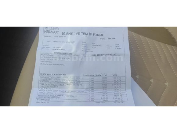 Sahibinden Toyota Corolla 1.6 Advance 2017 Model