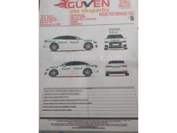 Sahibinden Renault Laguna 1.6 Expression 2005 Model