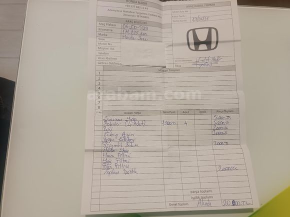 BAKIMLI OTOMATİK HONDA JAZZ