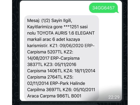 Sahibinden Toyota Auris 1.6 Elegant 2010 Model